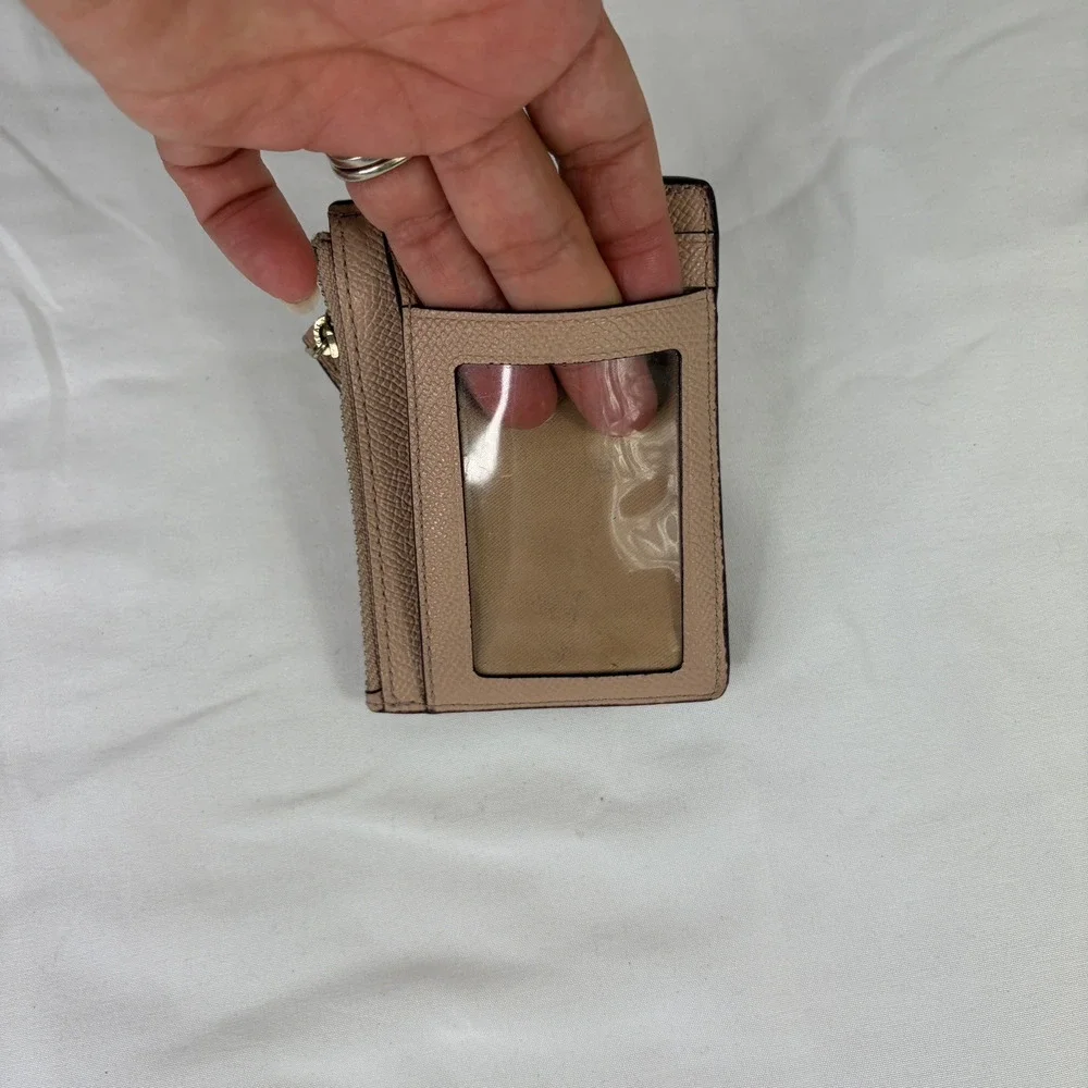 Coach Crossgrain leather Coin Wallet style # L1783, peach color? Classic, casual